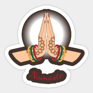 Namaste Hands 1 Sticker